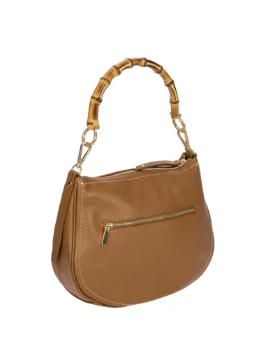 Borsa a spalla con manico in bambù...