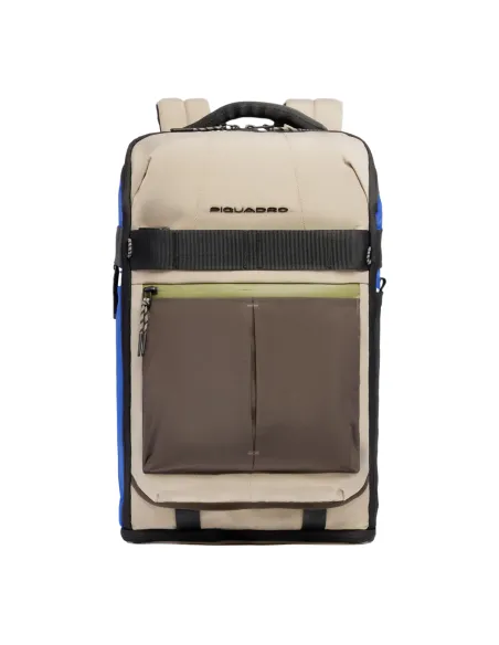 Piquadro Arne Reise-Rucksack, beige-blau
