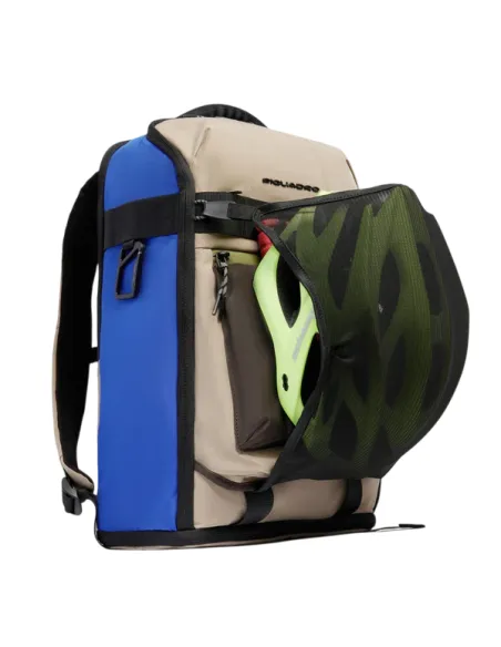 Piquadro Arne Reise-Rucksack, beige-blau