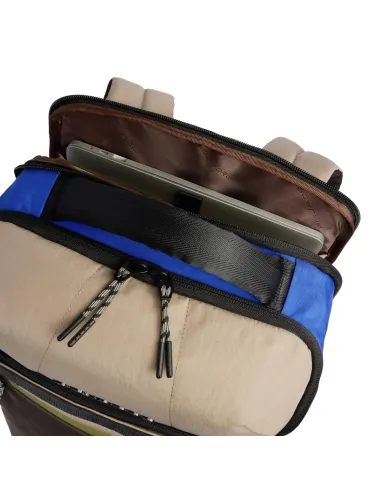 Piquadro Arne Reise-Rucksack, beige-blau