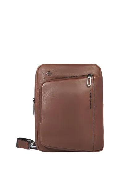 Borsello uomo in pelle porta iPad® Piquadro Cronus, marrone