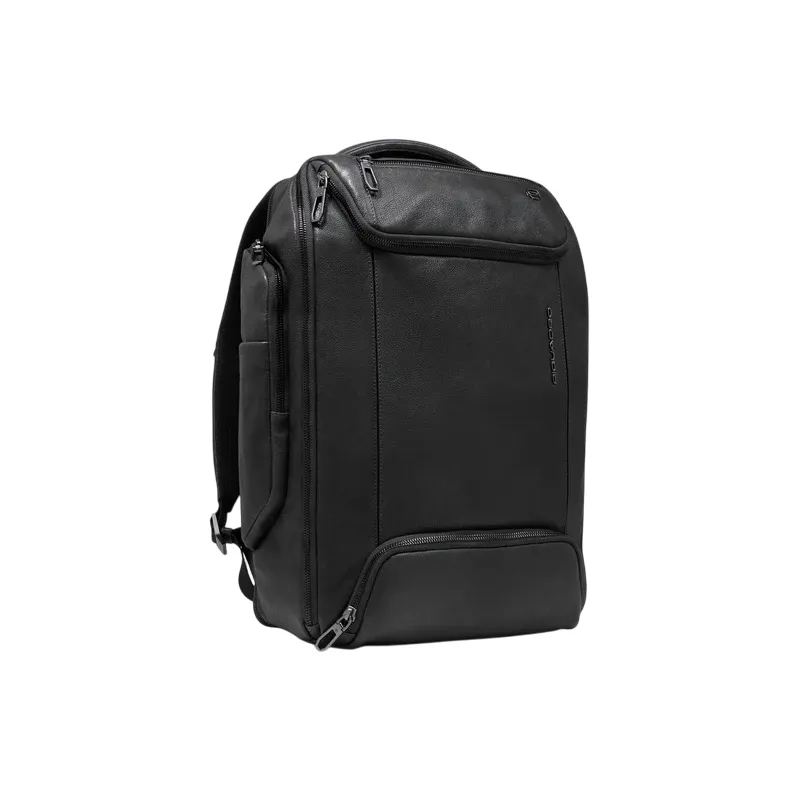 Piquadro Cronus 15.6 Leder Laptop-Rucksack, schwarz 2