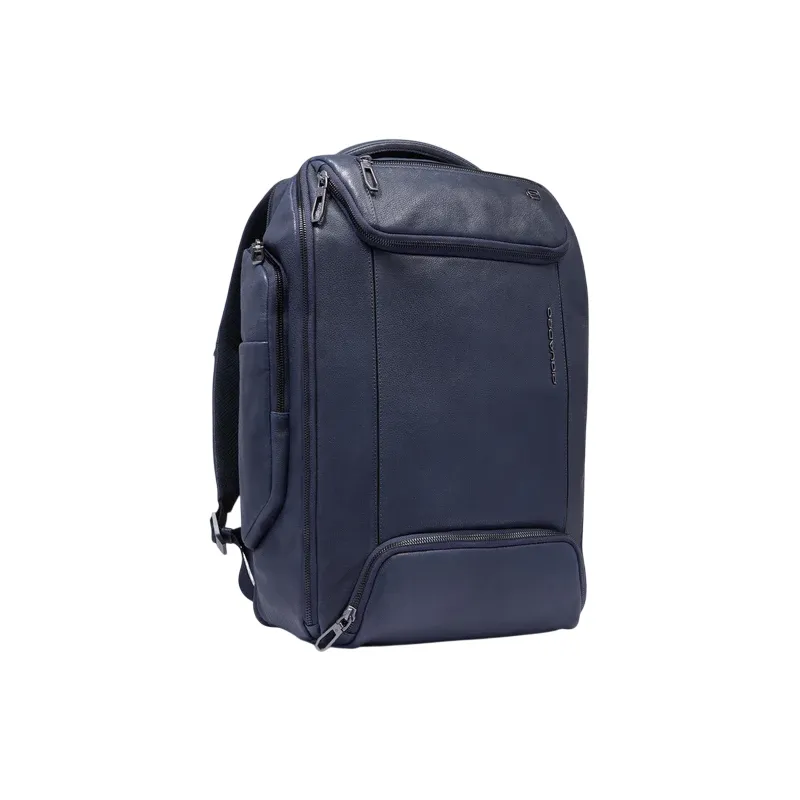 Piquadro Cronus 15.6 Leder Laptop-Rucksack, blau 2