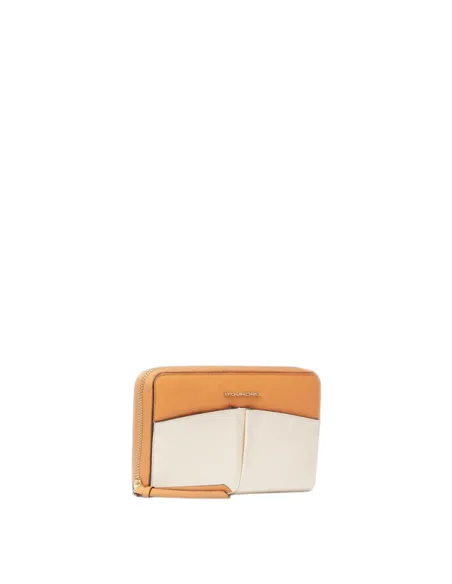 Piquadro Ashley women's zipped leather wallet, orange
