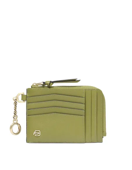 Bustina porta monete e carte di credito donna Piquadro Ashley, verde