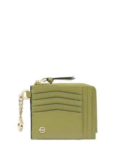 Bustina porta monete e carte di credito donna Piquadro Ashley, verde