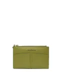 Portafoglio donna piccolo in pelle con porta porta monete laterale Piquadro Ashley, verde