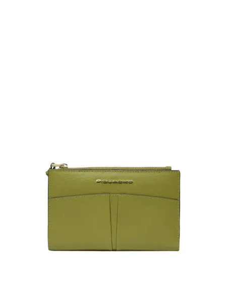 Piquadro Ashley Damenbrieftasche mit seitlichem Münzfach, grün
