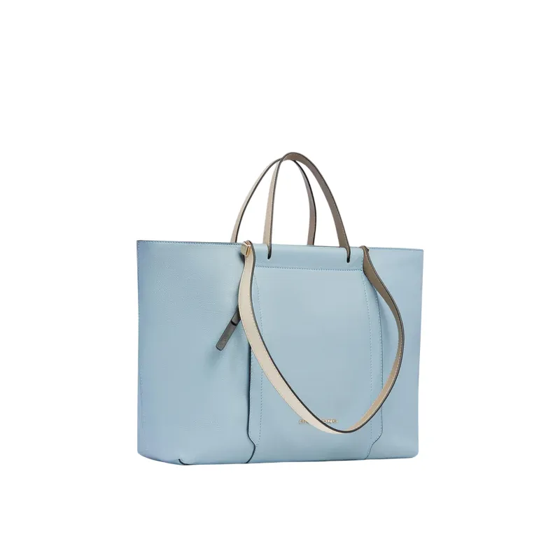 Shopping Piquadro Circle con porta pc, azzurra-beige 2