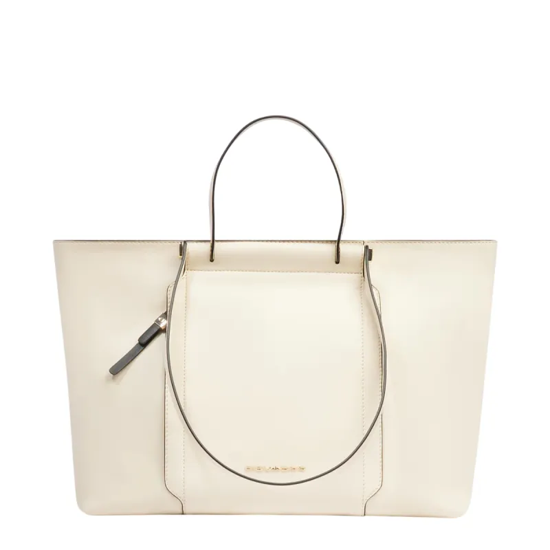 Shopping Piquadro Circle con porta pc, bianca