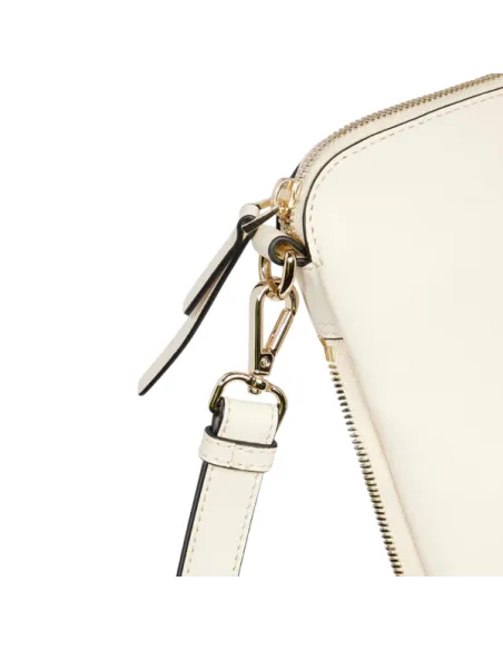 Piquadro Circle Expandierbare schlanke Leder Aktentasche, weiß