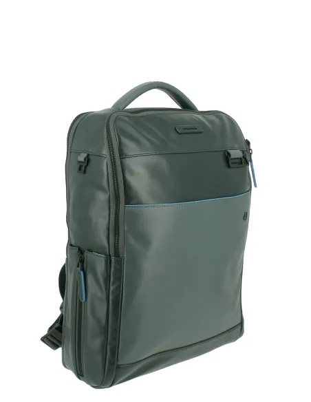 Zaino porta computer e porta iPad® con cavo antifurto Blue Square Revamp, verde-grigio