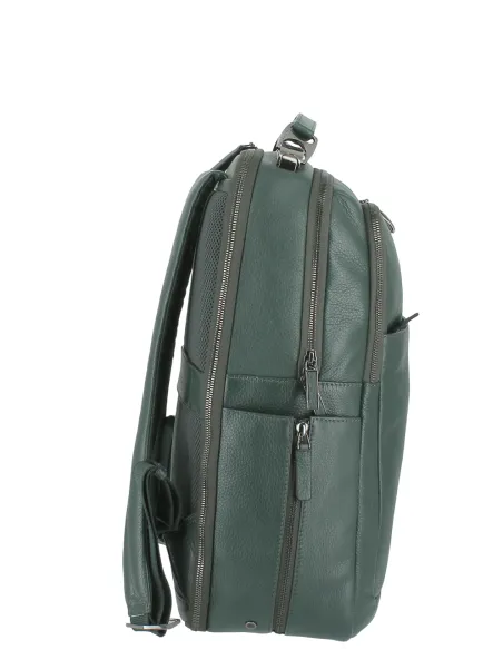 Piquadro Modus Special 15,6 Laptop-Rucksack aus Leder, grün