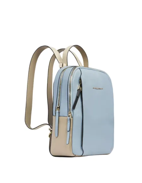 Zaino donna porta iPad® Pro12.9" PQ Circle, azzurro-beige