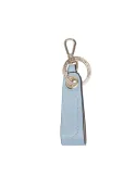 Piquadro Circle women's key ring with snap hook, light blue