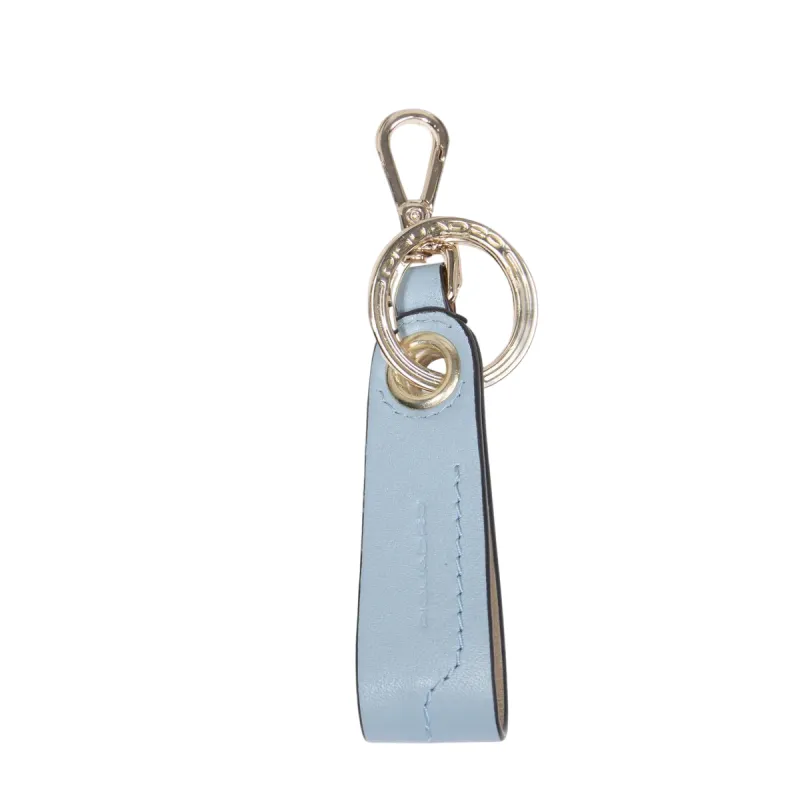 Piquadro Circle women's key ring with snap hook, light blue