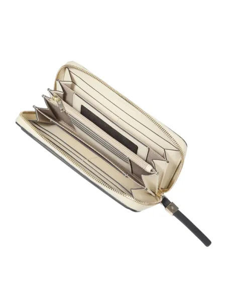 Portafogli donna con cerniera Piquadro Circle, bianco