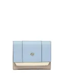 Portafogli donna piccolo in pelle Piquadro Circle, azzurro-beige