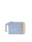 Bustina porta carte di credito con porta chiavi Piquadro Circle, azzurro-beige