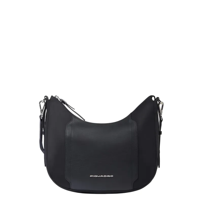 Piquadro Circle small women's shoulder bag in fabric and...