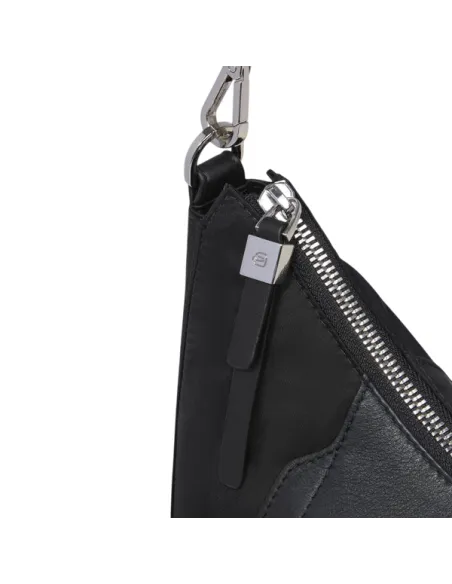 Borsa donna a spallla misura piccola Piquadro Circle, nera