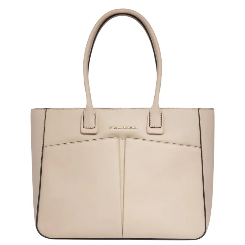 Piquadro Ashley 14 computer shopping bag, light pink