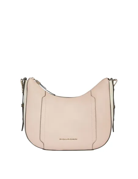 Piquadro Circle leather shoulder bag, pink-white