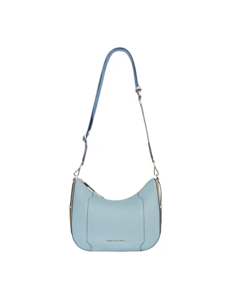 Borsa a tracolla in pelle Piquadro Circle, azzurra-beige