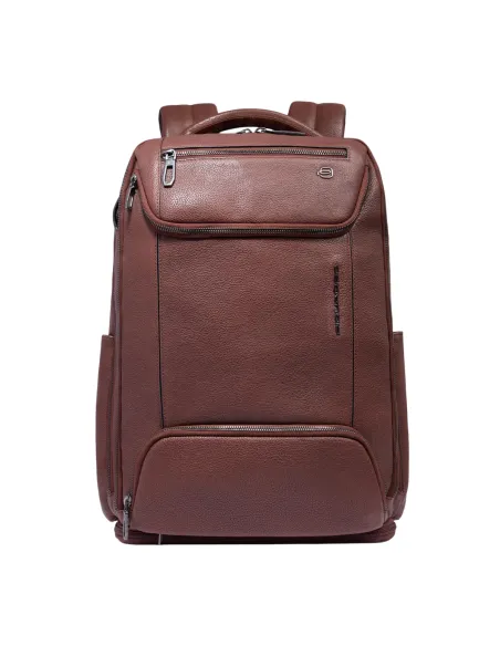 Zaino da viaggio porta pc e iPad®Pro 12,9 con porte USB e USB Type C Piquadro Cronus, marrone