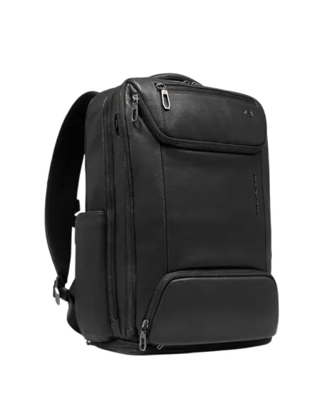 Piquadro Cronus 15.6 laptop backpack with USB and USB Type C port, black