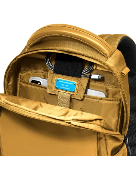 Piquadro Orion 13.3 laptop backpack, yellow