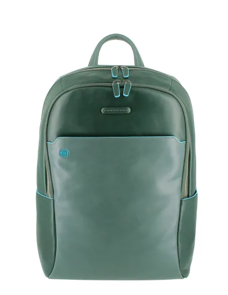 Zaino in pelle PQ Blue Square, verde-grigio
