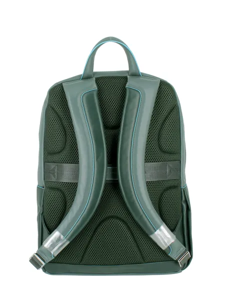 Zaino in pelle PQ Blue Square, verde-grigio