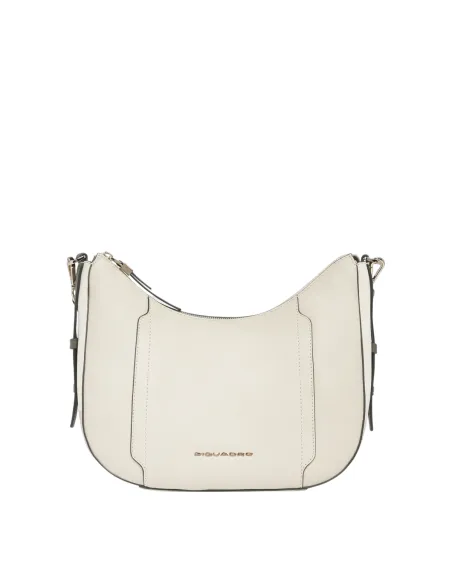 Piquadro Circle leather shoulder bag, white