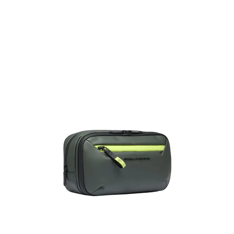Piquadro C2OW Beauty-Etui aus wasserdichtem Stoff, grün 2