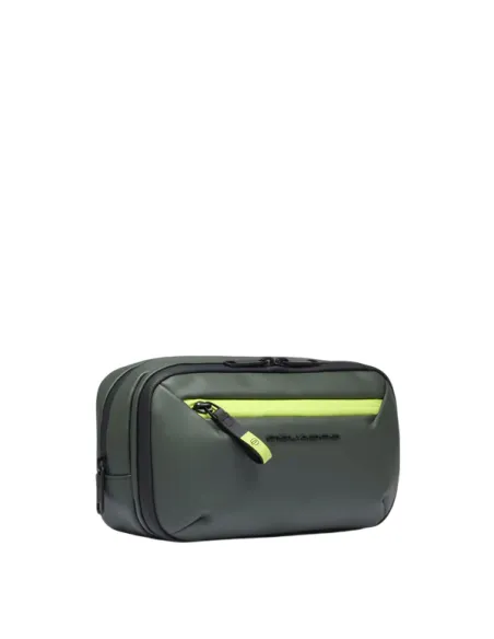 Piquadro C2OW Beauty-Etui aus wasserdichtem Stoff, grün