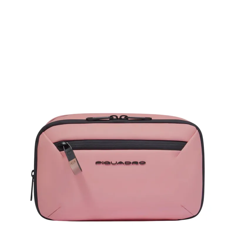 Piquadro C2OW waterproof fabric beauty case, pink
