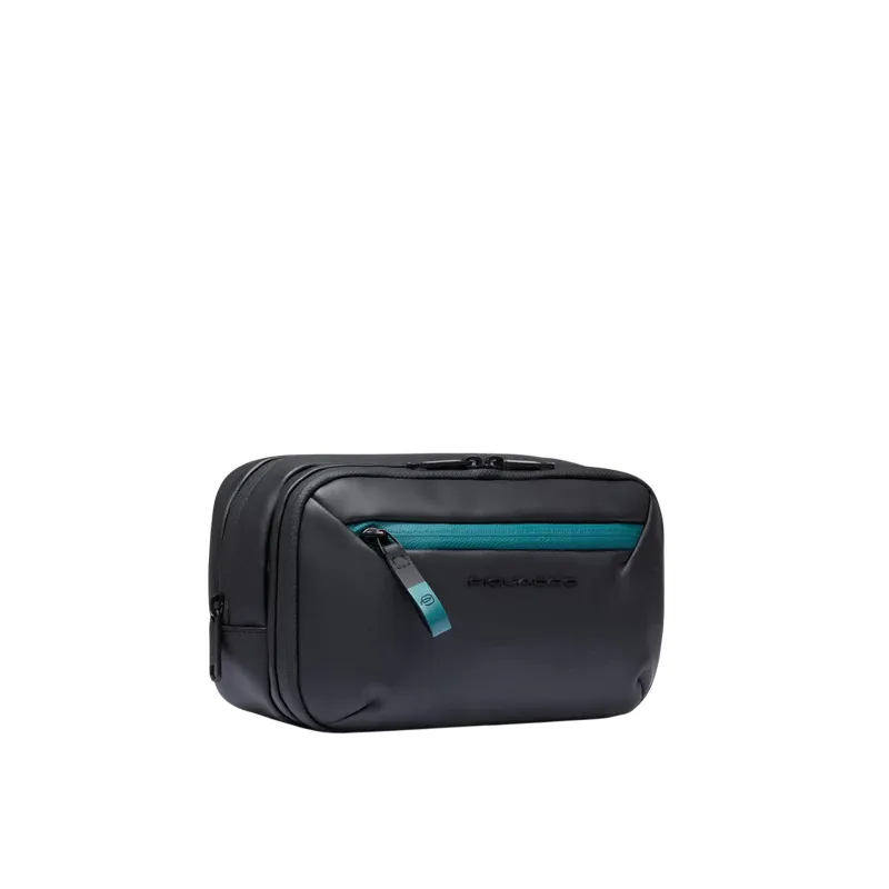 Piquadro C2OW Beauty-Etui aus wasserdichtem Stoff, schwarz 2