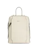 Piquadro Circle women's leather laptop backpack, white