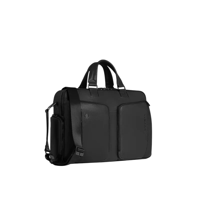 Piquadro Cronus 15.6 laptop bag with two compartments, black 2