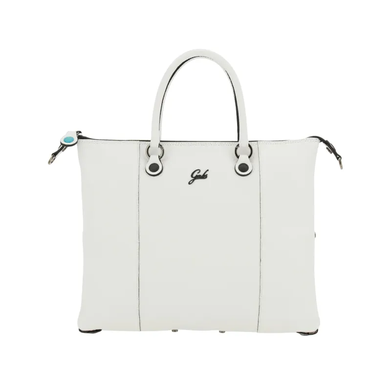 Borsa Gabs G3 Plus Taglia L in pelle, bianca
