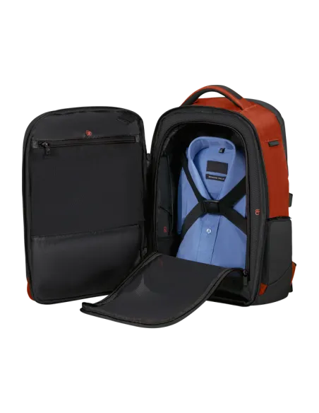Samsonite Biz2Go Laptop backpack in recycled fabric, terracotta-red