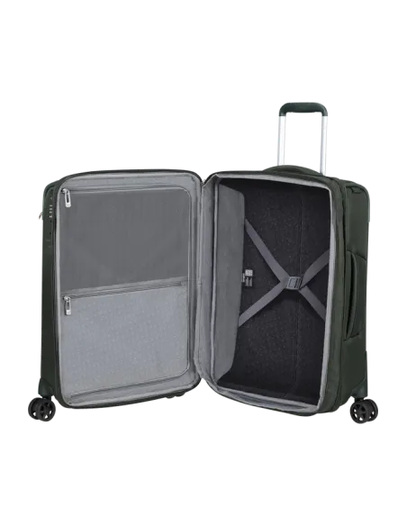 Trolley cabina con 4 ruote e due comparti Samsonite Respark, verde