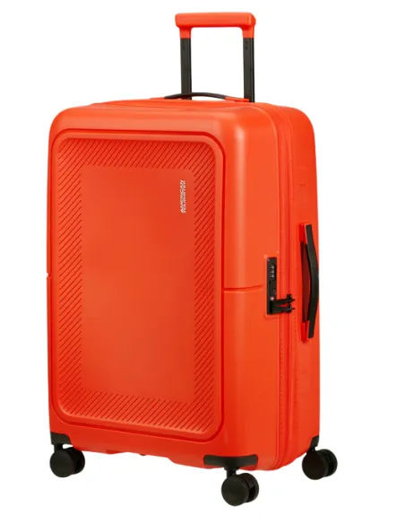 American Tourister DashPop medium polypropylene trolley, tangerine red