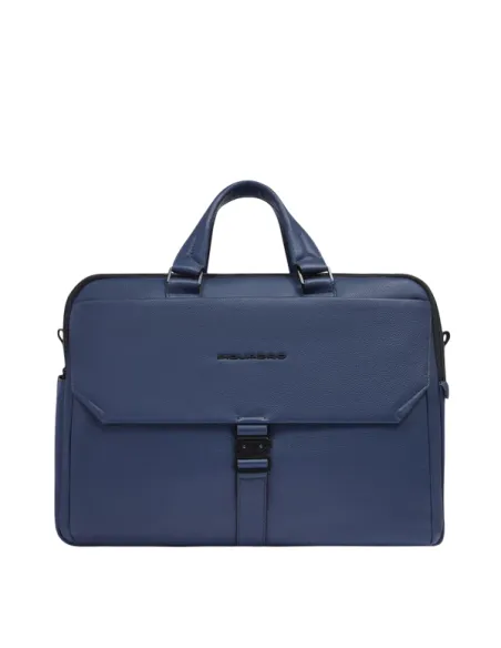 Cartella due manici porta computer Piquadro Than, blu