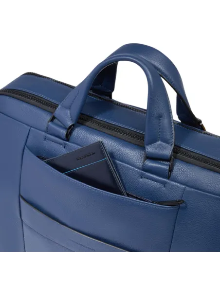 Piquadro Than 15.6 Computer Aktentasche mit zwei Fächern, blau