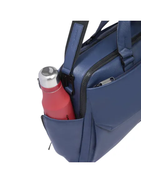 Piquadro Than 15.6 Computer Aktentasche mit zwei Fächern, blau