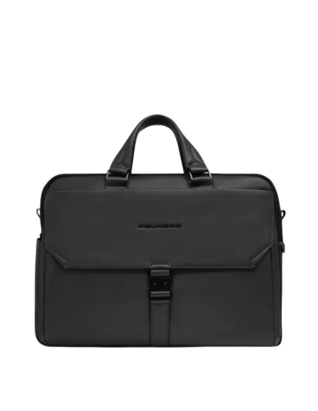 Piquadro Than 15.6 computer briefcase with two compartments, black