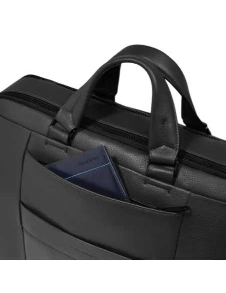 Piquadro Than 15.6 Computer Aktentasche mit zwei Fächern, schwarz