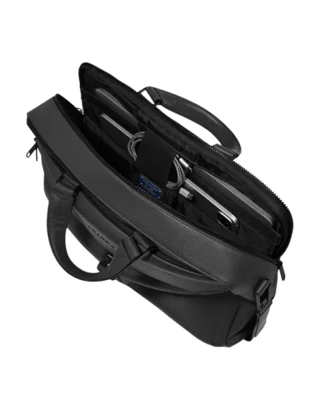 Piquadro Than 15.6 Computer Aktentasche mit zwei Fächern, schwarz
